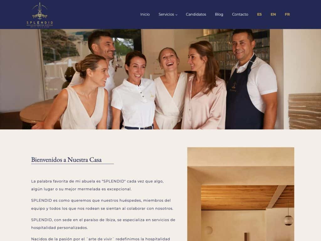 Portada de la web de Splendid