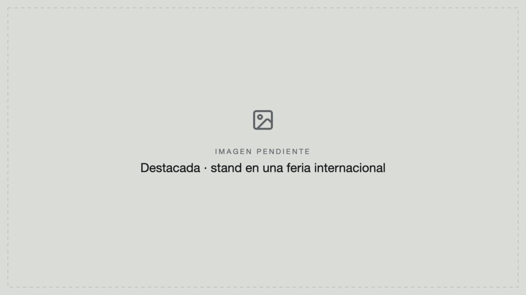 Imagen pendiente: stand en una feria internacional