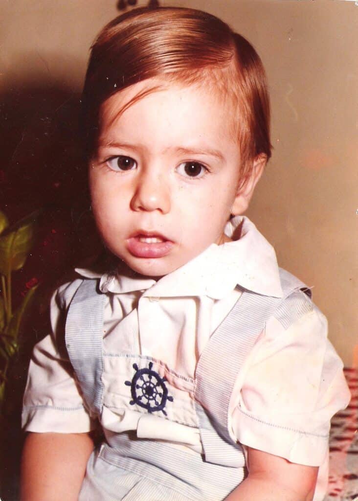 Víctor Rosa de niño